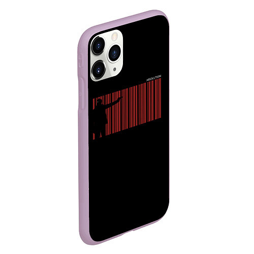 Чехол iPhone 11 Pro матовый Штрихкод сорок седьмого / 3D-Сиреневый – фото 2