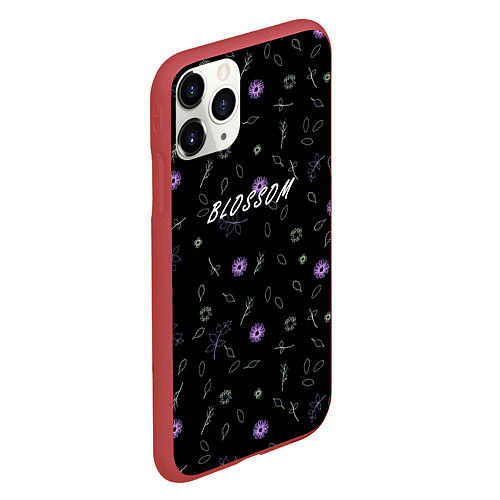 Чехол iPhone 11 Pro матовый Blossom / 3D-Красный – фото 2