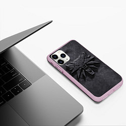 Чехол iPhone 11 Pro матовый THE WITCHER КАМЕНЬ ЛОГО, цвет: 3D-розовый — фото 2