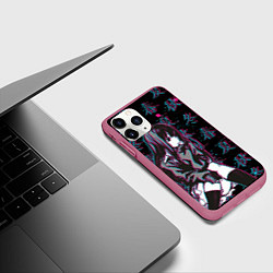 Чехол iPhone 11 Pro матовый Sad Anime Girl, цвет: 3D-малиновый — фото 2