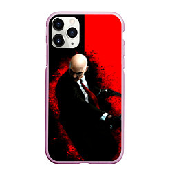 Чехол iPhone 11 Pro матовый Hitman splash