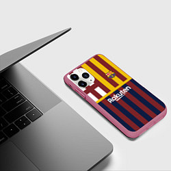 Чехол iPhone 11 Pro матовый BARCELONA FC БАРСЕЛОНА ФК BARCA, цвет: 3D-малиновый — фото 2