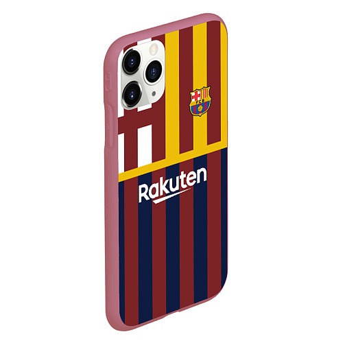 Чехол iPhone 11 Pro матовый BARCELONA FC БАРСЕЛОНА ФК BARCA / 3D-Малиновый – фото 2