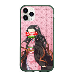 Чехол iPhone 11 Pro матовый SENPAI NEZUKO НЕЗУКО ПАТТЕРН