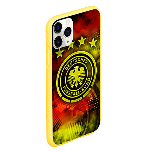 Чехол iPhone 11 Pro матовый Сборная Германии / 3D-Желтый – фото 2