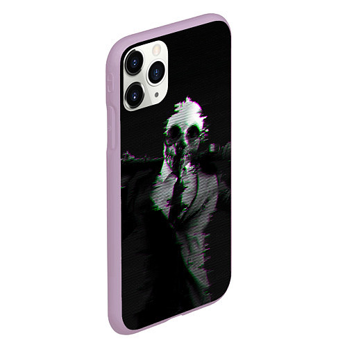 Чехол iPhone 11 Pro матовый Wolf / 3D-Сиреневый – фото 2