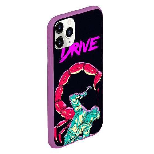 Чехол iPhone 11 Pro матовый Драйв фильм / 3D-Фиолетовый – фото 2
