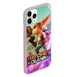 Чехол iPhone 11 Pro матовый Ratchet & Clank: Rift Apart, цвет: 3D-розовый — фото 2