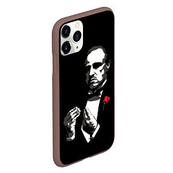 Чехол iPhone 11 Pro матовый Крёстный Отец The Godfather, цвет: 3D-коричневый — фото 2