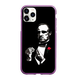 Чехол iPhone 11 Pro матовый Крёстный Отец The Godfather, цвет: 3D-фиолетовый
