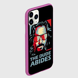 Чехол iPhone 11 Pro матовый The Dude Abides Лебовски, цвет: 3D-фиолетовый — фото 2