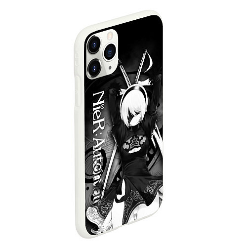 Чехол iPhone 11 Pro матовый Nier: Automata, 2B / 3D-Белый – фото 2