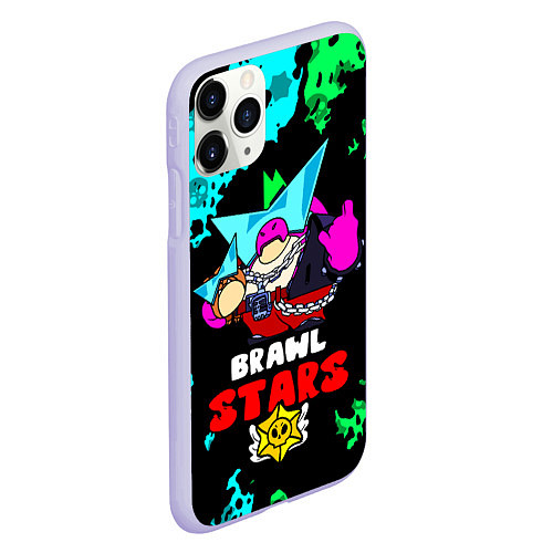 Чехол iPhone 11 Pro матовый Плохиш Базз, Buzz Brawl Stars / 3D-Светло-сиреневый – фото 2