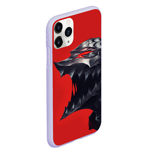 Чехол iPhone 11 Pro матовый BERSERK маска аниме / 3D-Светло-сиреневый – фото 2