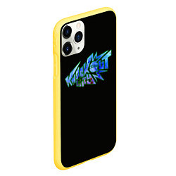 Чехол iPhone 11 Pro матовый Нокаут Сити Логотип, цвет: 3D-желтый — фото 2