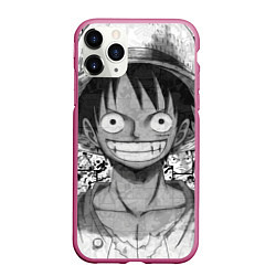 Чехол iPhone 11 Pro матовый Луфи улыбается one piece