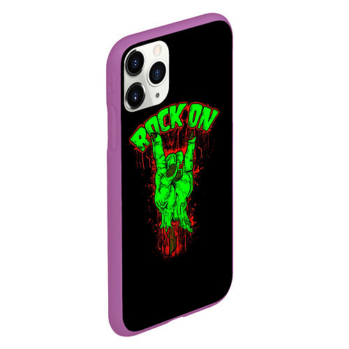 Чехол iPhone 11 Pro матовый RoCK On / 3D-Фиолетовый – фото 2