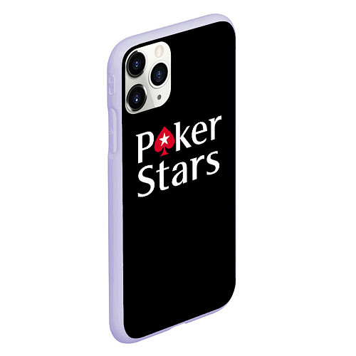 Чехол iPhone 11 Pro матовый Poker Stars / 3D-Светло-сиреневый – фото 2