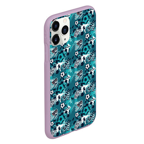 Чехол iPhone 11 Pro матовый Gamer / 3D-Сиреневый – фото 2