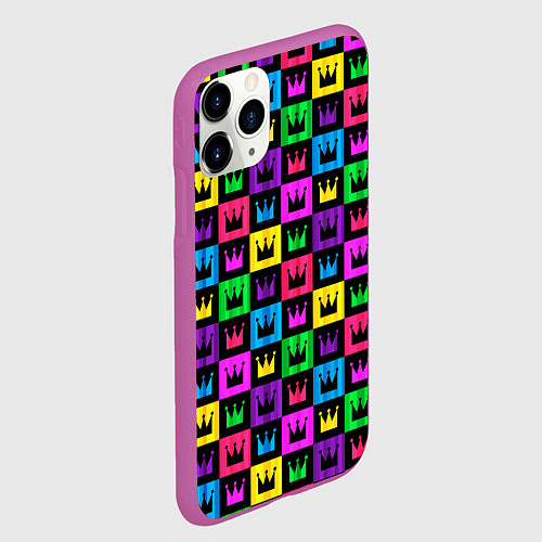 Чехол iPhone 11 Pro матовый Король / 3D-Фиолетовый – фото 2