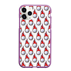 Чехол iPhone 11 Pro матовый Волейбол, цвет: 3D-фиолетовый