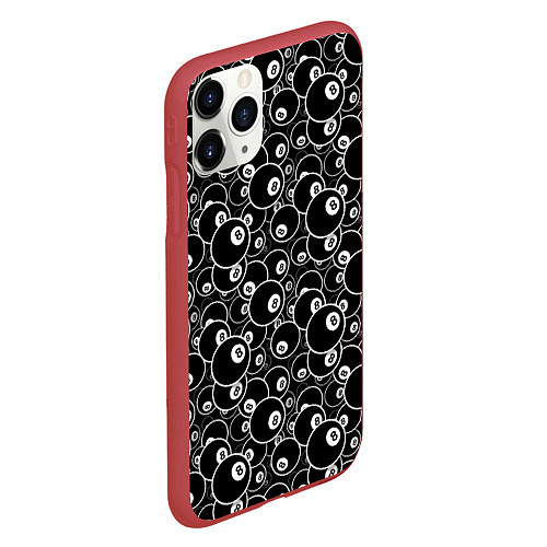 Чехол iPhone 11 Pro матовый Пул-8 / 3D-Красный – фото 2