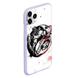 Чехол iPhone 11 Pro матовый Ryu vs Akuma, цвет: 3D-светло-сиреневый — фото 2