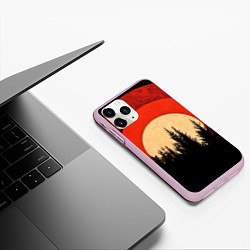 Чехол iPhone 11 Pro матовый ЛЕСНИК 3D, цвет: 3D-розовый — фото 2
