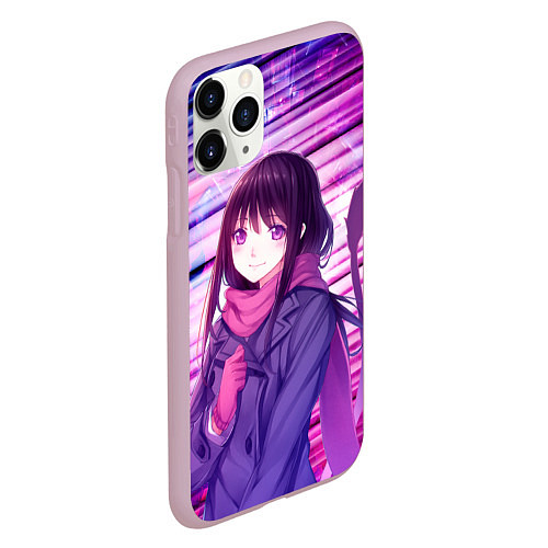 Чехол iPhone 11 Pro матовый Бездомный бог Хиёри / 3D-Розовый – фото 2