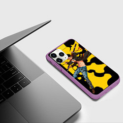 Чехол iPhone 11 Pro матовый Трафальгар Ло из One Piece, цвет: 3D-фиолетовый — фото 2