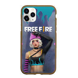 Чехол iPhone 11 Pro матовый Free Fire Даша, цвет: 3D-коричневый