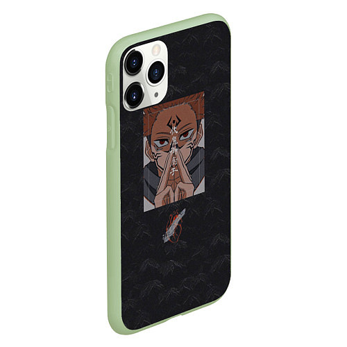 Чехол iPhone 11 Pro матовый Jujutsu Kaisen / 3D-Салатовый – фото 2