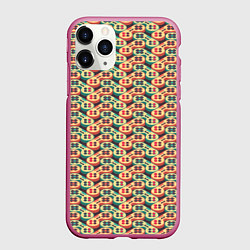 Чехол iPhone 11 Pro матовый Джойстики, цвет: 3D-малиновый