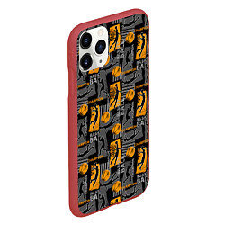 Чехол iPhone 11 Pro матовый Basketball, цвет: 3D-красный — фото 2