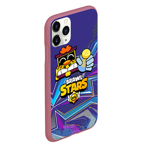 Чехол iPhone 11 Pro матовый Грифф Griff Brawl Stars / 3D-Малиновый – фото 2