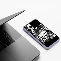 Чехол iPhone 11 Pro матовый Аста и Юна Черный клевер, цвет: 3D-светло-сиреневый — фото 2