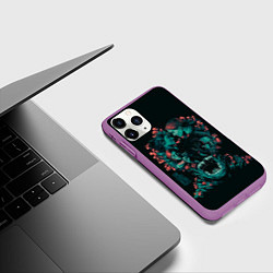 Чехол iPhone 11 Pro матовый Любовь в апокалипсисе, цвет: 3D-фиолетовый — фото 2