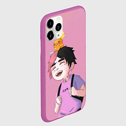 Чехол iPhone 11 Pro матовый Young Lil Peep, цвет: 3D-фиолетовый — фото 2