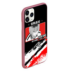 Чехол iPhone 11 Pro матовый Кенма Козуме Haikyuu!!, цвет: 3D-малиновый — фото 2