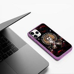 Чехол iPhone 11 Pro матовый Элвис Пресли Rock n roll, цвет: 3D-фиолетовый — фото 2