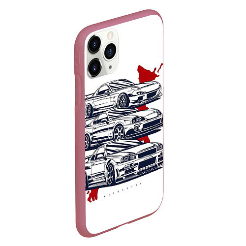 Чехол iPhone 11 Pro матовый JDM LEGEND Ne1t / 3D-Малиновый – фото 2