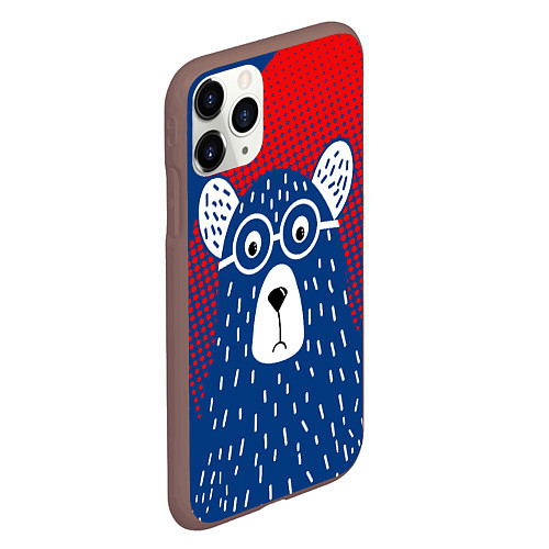 Чехол iPhone 11 Pro матовый Медведь / 3D-Коричневый – фото 2