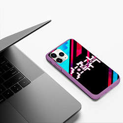 Чехол iPhone 11 Pro матовый NO GAME NO LIFE LOGO, цвет: 3D-фиолетовый — фото 2