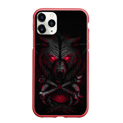 Чехол iPhone 11 Pro матовый Волк 3D