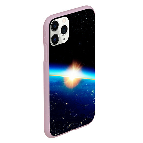 Чехол iPhone 11 Pro матовый КОСМИЧЕСКИЙ РАССВЕТ 3D / 3D-Розовый – фото 2