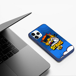 Чехол iPhone 11 Pro матовый Грифф Griff Brawl Stars, цвет: 3D-тёмно-синий — фото 2