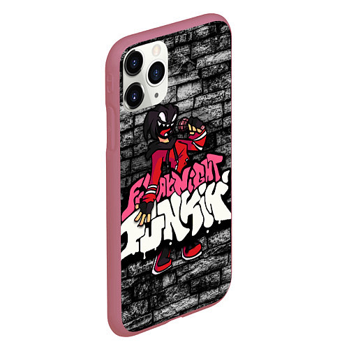 Чехол iPhone 11 Pro матовый Friday Night Funkin A G O T I / 3D-Малиновый – фото 2