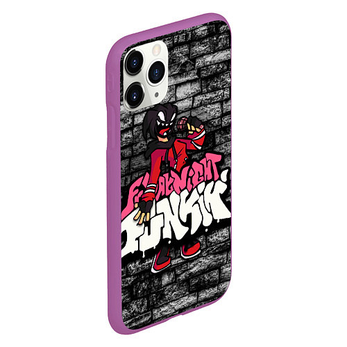 Чехол iPhone 11 Pro матовый Friday Night Funkin A G O T I / 3D-Фиолетовый – фото 2