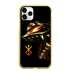 Чехол iPhone 11 Pro матовый BERSERK logo, цвет: 3D-желтый