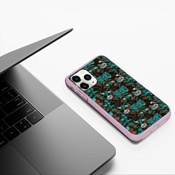 Чехол iPhone 11 Pro матовый Тяжелоатлет, цвет: 3D-розовый — фото 2